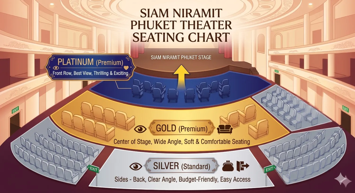 Siam Niramit Phuket seating zone area.